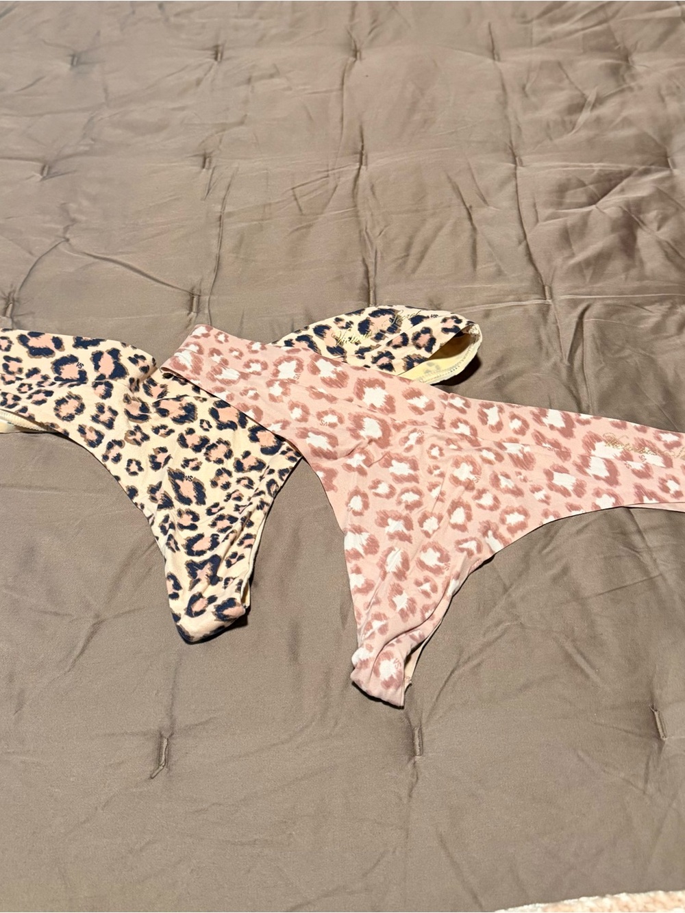 Victoria's Secret Leopard Print Thong Set - (1 on left never worn)